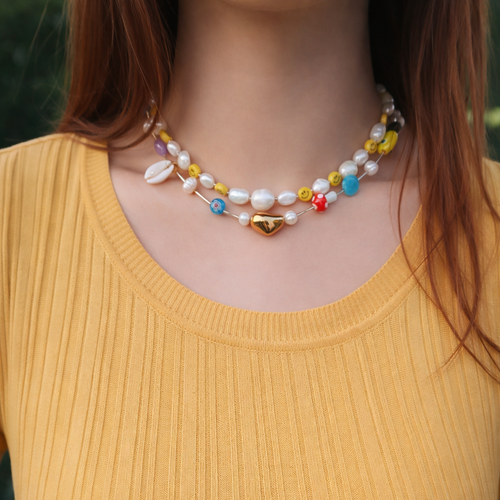 HANAÉ Smile Pearl Necklace