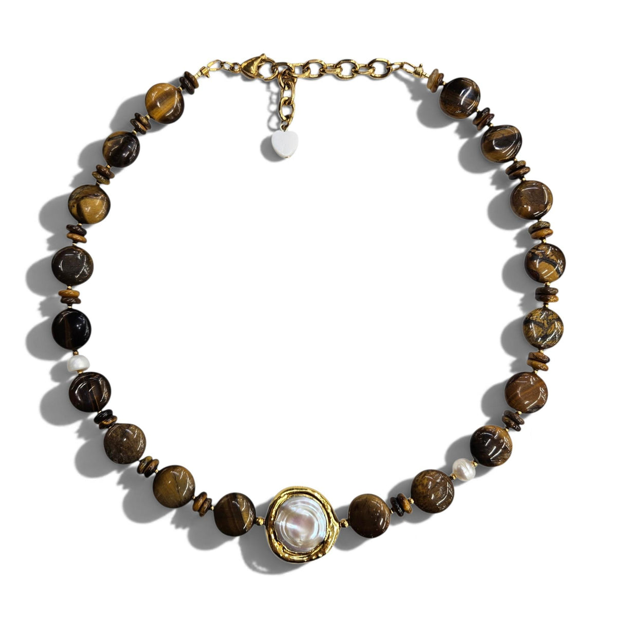 LM-N-069 Yellow Brown necklace